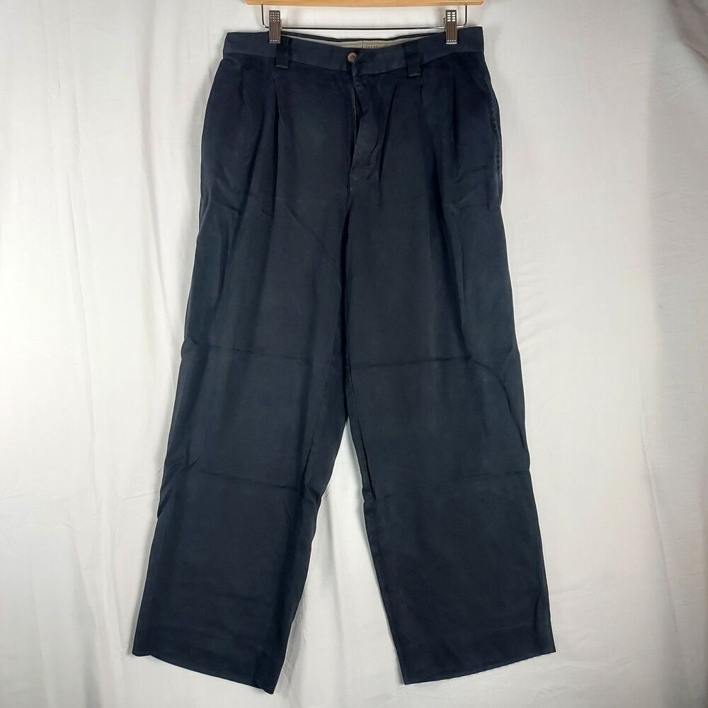 Tommy Bahama Silk Pants Women’s 32 Dark Navy Cropped Capri Casual Resort Wear